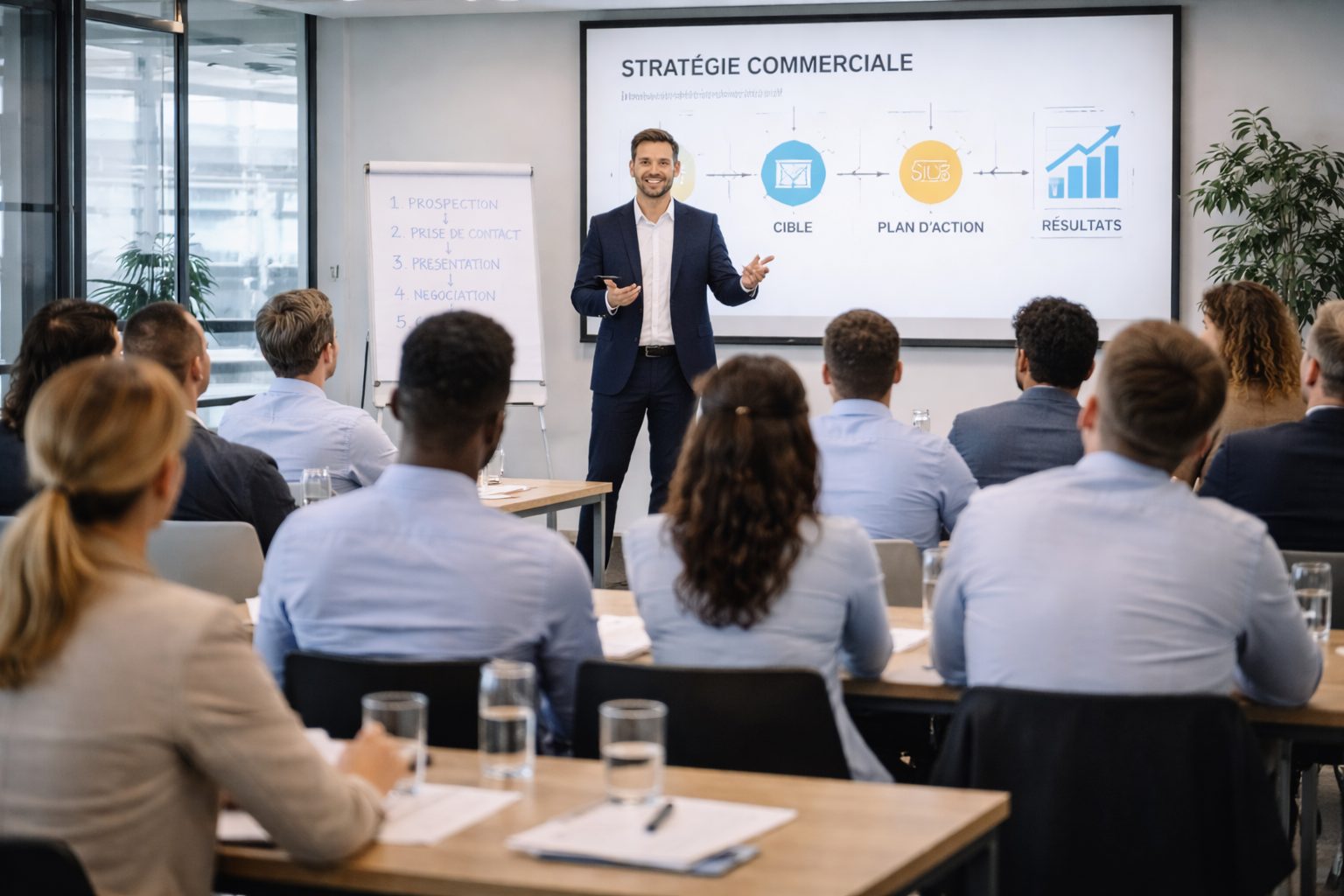 Groupe en séminaire d'entreprise